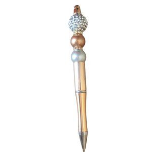 Unique Bling styled beaded pen.  Black ink.  Brand new.  Handcrafted.